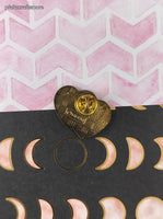 Vintage Sailor Moon Luna Black Cat Pink/Purple Hearts Enamel Pin/Brooch, Bandai Japan TKTAT