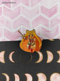 Vintage Sailor Moon Usagi Pink Hearts Enamel Pin/Brooch, Bandai Japan TKTAT