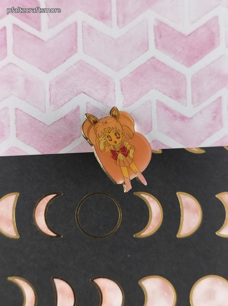 Vintage Sailor Moon Chibiusa Pink Heart Enamel Pin/Brooch, Bandai Japan TKTAT