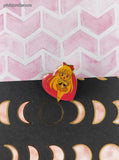 Vintage Sailor Moon Venus Pink Heart Enamel Pin/Brooch, Bandai Japan TKTAT