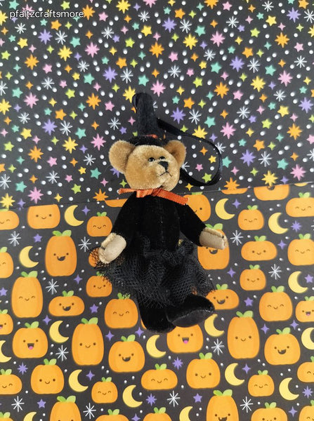Vintage Halloween Boyd's Bears "T.F. Wuzziewitch" Miniature Teddy Bear Costume Ornament