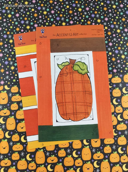 Vintage 2001 Fall Fest Halloween Pixie Press the Accent-U-Art Collection Cardstock Cuts Set/2