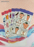 Vintage 2001 Spring & Summer Pixie Press the Accent-U-Art Collection Cardstock Cuts Set/6