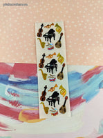Vintage Sandylion SHINY Instruments Pianos Full Sticker Sheet, Unused