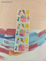Vintage Sandylion SHINY Happy Birthday Cakes Full Sticker Sheet, Unused
