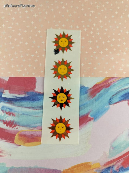 Vintage 1996 Mrs. Grossman's SHINY Sun Full Sticker Sheet, Unused