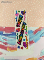 Vintage Sandylion SHINY Happy Anniversary Full Sticker Sheet, Unused