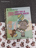 Vintage 1992 Little Golden Book: Precious Moments, Put on a Happy Face! Hardcover