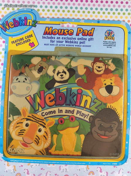 Vintage Webkinz GANZ Mousepad "It's a Jungle Out There!" Come in and Play! NEW