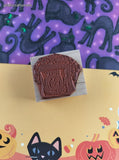 Vintage 1997 Hero Arts Fall Festive Happy Halloween Candy Treat Bag Wooden Block/Rubber Stamp