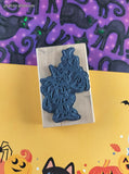 2012 Stampendous Halloween Punkin Girl M268 Wooden Block/Rubber Stamp