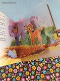 Vintage 1976 Walt Disney's Bambi's Big Day Miniature Pop-Up Book Soft/Hardcover