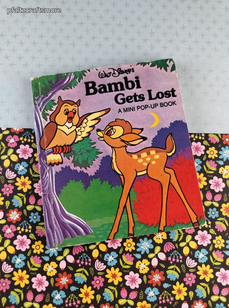 Vintage 1979 Walt Disney's Bambi Gets Lost Miniature Pop-Up Book Soft/Hardcover