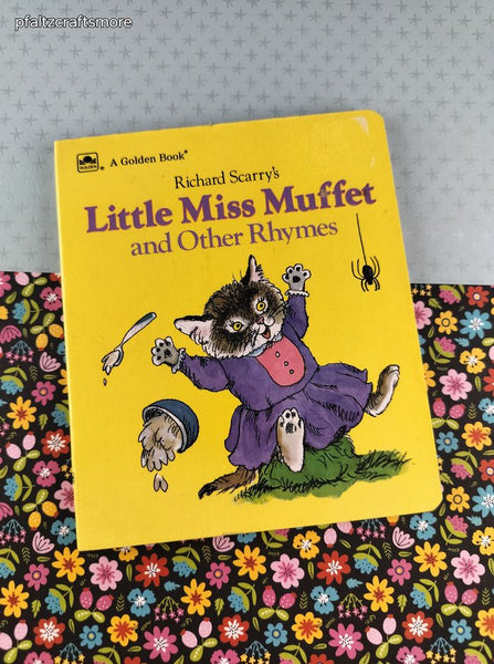 Vintage 11964 Richard Scarry's Little Miss Muffet and Other Rhymes Illustrated Hardcover Board Book