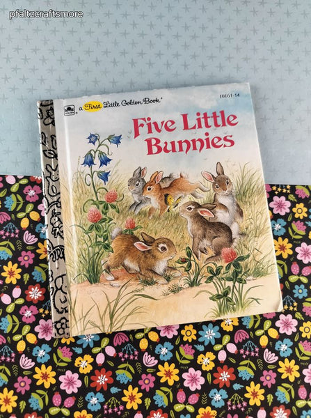 Vintage 1990 First Little Golden Book Five Little Bunnies Hardcover