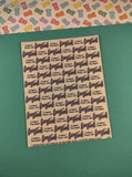 Vintage Lisa Frank Halloween Black Pink Skeleton Spooky Rainbow Full Sticker Sheet #S198