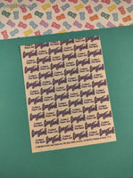 Vintage Lisa Frank Spring Easter Bunnies Chicks Rainbow Eggs Full Sticker Sheet #S136