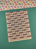 Vintage Lisa Frank Spring Easter Bunnies Chicks Rainbow Eggs Full Sticker Sheet #S136
