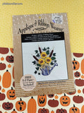 Vintage 1996 Fall Autumn Watering Can Applique & Ribbon Weave Iron-On Innovations NEW SEALED