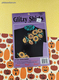 Vintage 1994 Fall Autumn Sunflowers Glitzy Shirts Iron-On Applique Kit NEW SEALED