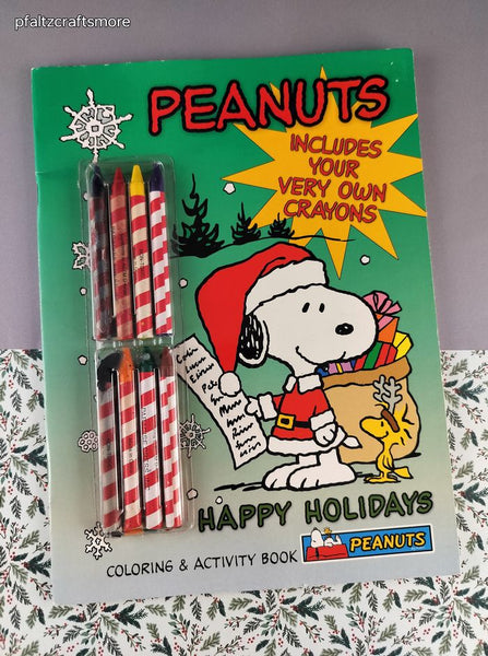 Vintage 2003 Peanuts Happy Holidays Coloring & Activity Book, Softcover