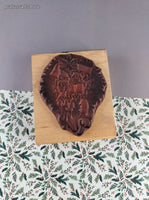 Vintage Inky Antics P1-1382-4K Clip-Art Style Cat & Dog Christmas Wreath Block/Rubber Stamp