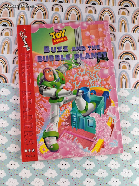 Vintage 2000 Disney's First Readers Toy Story Buzz and the Bubble Planet Hardcover