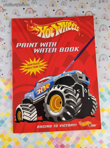 Vintage 2005 Hot Wheels Paint with Water Book Racing to Victory! Softcover