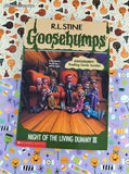 Vintage 1996 1st Printing R.L. Stine Goosebumps #40, Night of the Living Dummy III Softcover *Trading Cards Included*