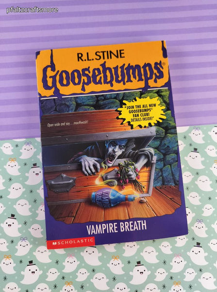 Vintage 1996 1st Printing R.L. Stine Goosebumps #49, Vampire Breath Softcover