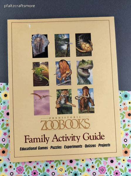 Vintage 1989 Prehistoric Zoobooks Family Activity Guide, Softcover
