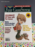 Vintage October 1993 Just CrossStitch Crafting Holiday Christmas Softcover Magazine