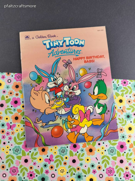 Vintage 1992 Golden Book: Tiny Toon Adventures, Happy Birthday Babs! Softcover