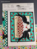 Vintage No-Sew Fabric Applique by Daisy Kingdom #C103-1690-002 Four & Twenty Blackbirds NEW