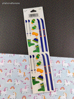 Vintage Frances Meyer Snowy Skiing Stickers, 2 Sheets New & Sealed
