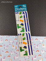 Vintage Frances Meyer Snowy Skiing Stickers, 2 Sheets New & Sealed