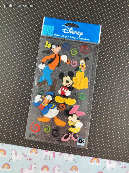 Walt Disney's Mickey Mouse Goofy 3-Dimensional Sticker Pack, New/Sealed
