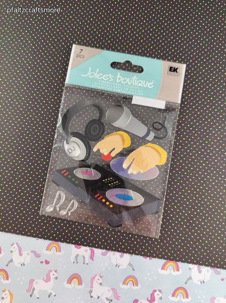 Jolee's Boutique Music DJ 3-Dimensional Sticker Pack, New/Sealed