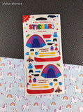 Vintage Mrs. Grossman's Stickers, Summer Camping, 3 Sheets New & Sealed