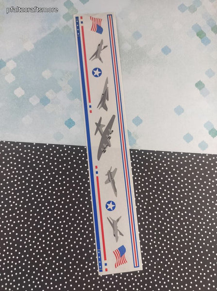 Vintage 1997 Mrs. Grossman's Design Lines US Air Force Borders Large Full Sticker Sheet, Unused