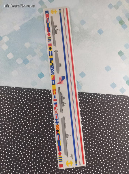 Vintage 1997 Mrs. Grossman's Design Lines US Navy Borders Large Full Sticker Sheet, Unused