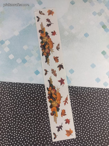 Vintage 2000 Mrs. Grossman's Design Lines Thanksgiving Borders Large Full Sticker Sheet, Unused