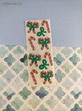 Vintage 1995 Creative Memories Christmas Candy Canes Full Sticker Sheet, Unused