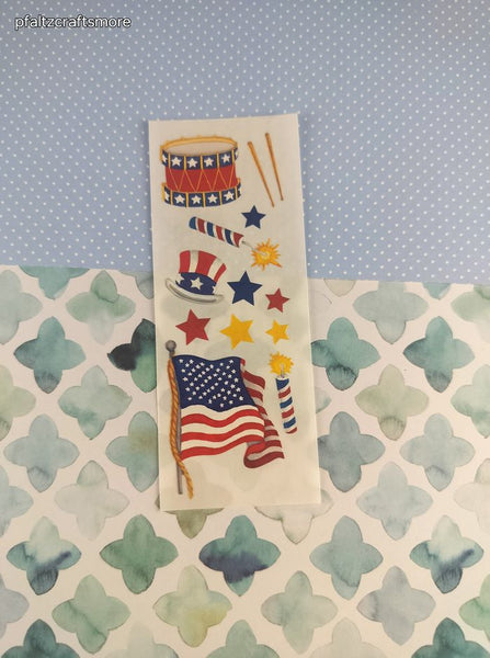 Vintage 2000 Creative Memories Independence Day Full Sticker Sheet, Unused