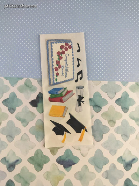 Vintage 2000 Creative Memories Graduation Party Full Sticker Sheet, Unused