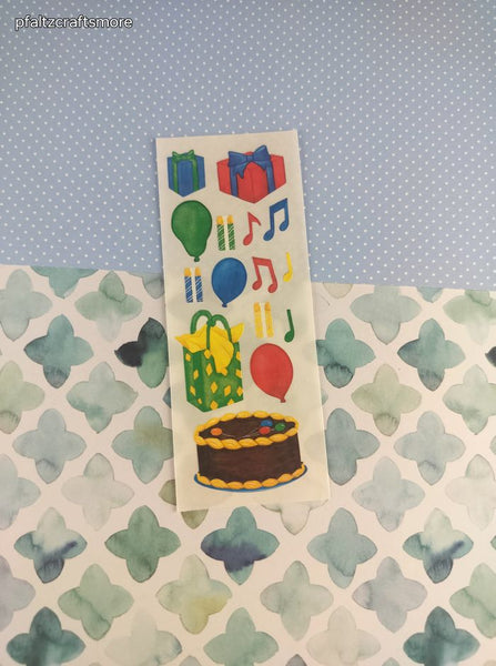 Vintage 2000 Creative Memories Birthday Celebration Full Sticker Sheet, Unused