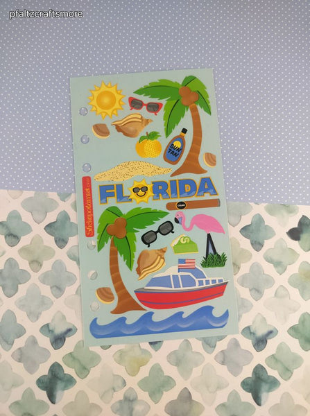 Vintage Stickopotamus "Florida" Binder Partial Sticker Sheet