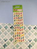 Vintage Sandylion Stickers, Prismatic Rainbow Musical Notes, 1 Sheet New & Sealed