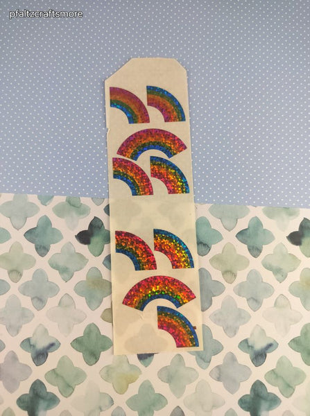 Vintage Hambly SHINY Rainbows Full Sticker Sheet, Partially Used