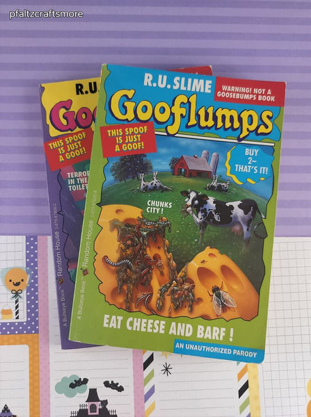 Vintage 1995 1st Printing R.U. Slime Gooflumps #2-1/2 & #4-1/2 Softcovers Set/2